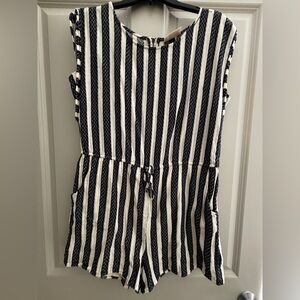 Universal Thread Navy and White Striped Top